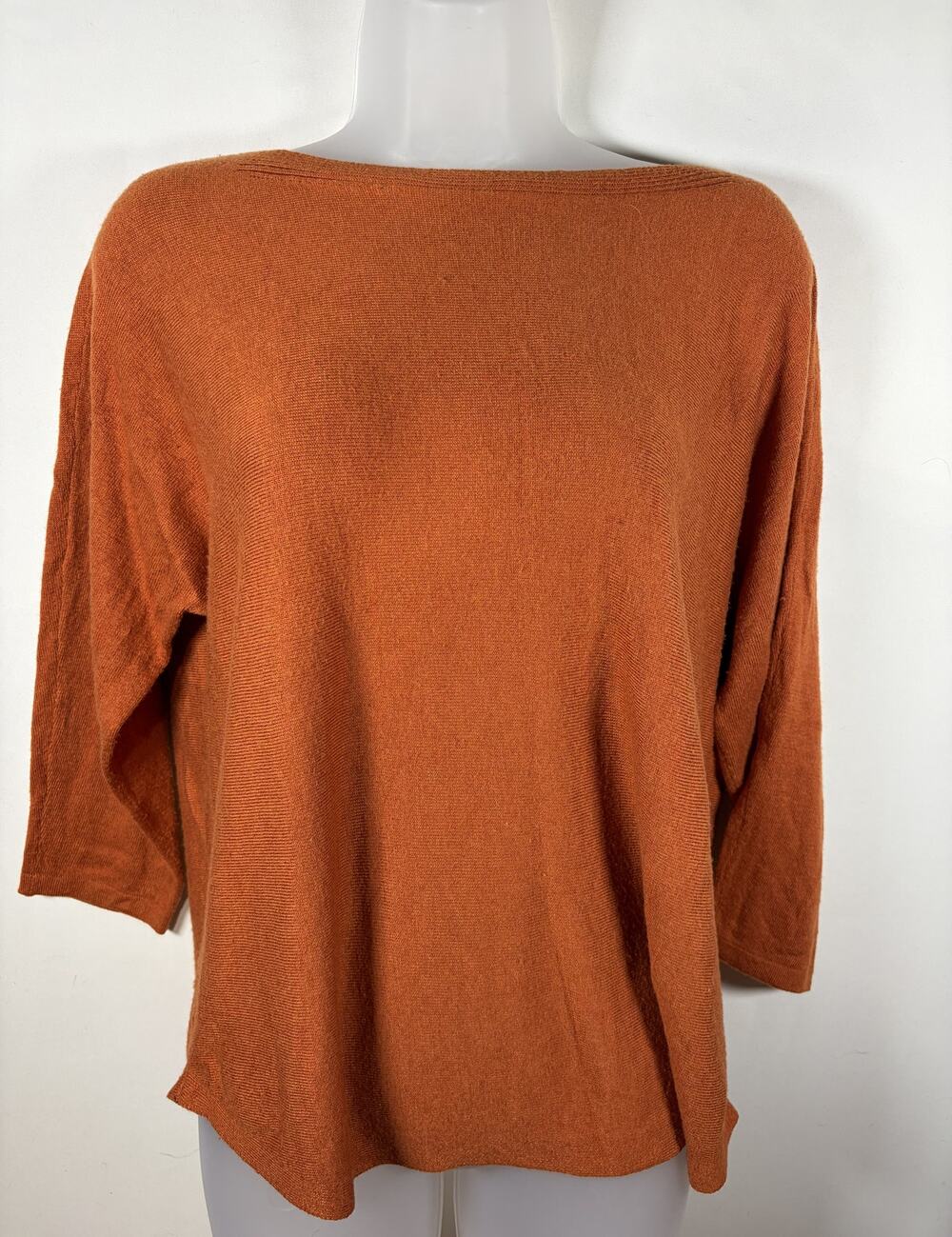 Chico's Burnt Orange Boatneck Sweater Size 1 (M) EUC